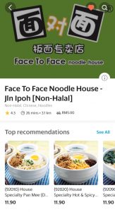 Face To Face Grabfood