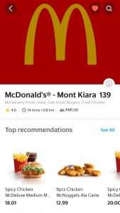 McDonald's Grabfood