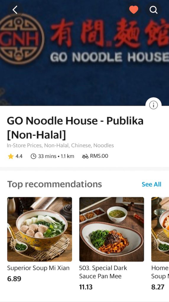 GO Noodle House Grabfood