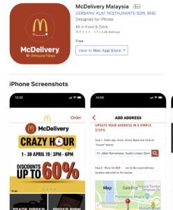 McDelivery Malaysiaアプリ